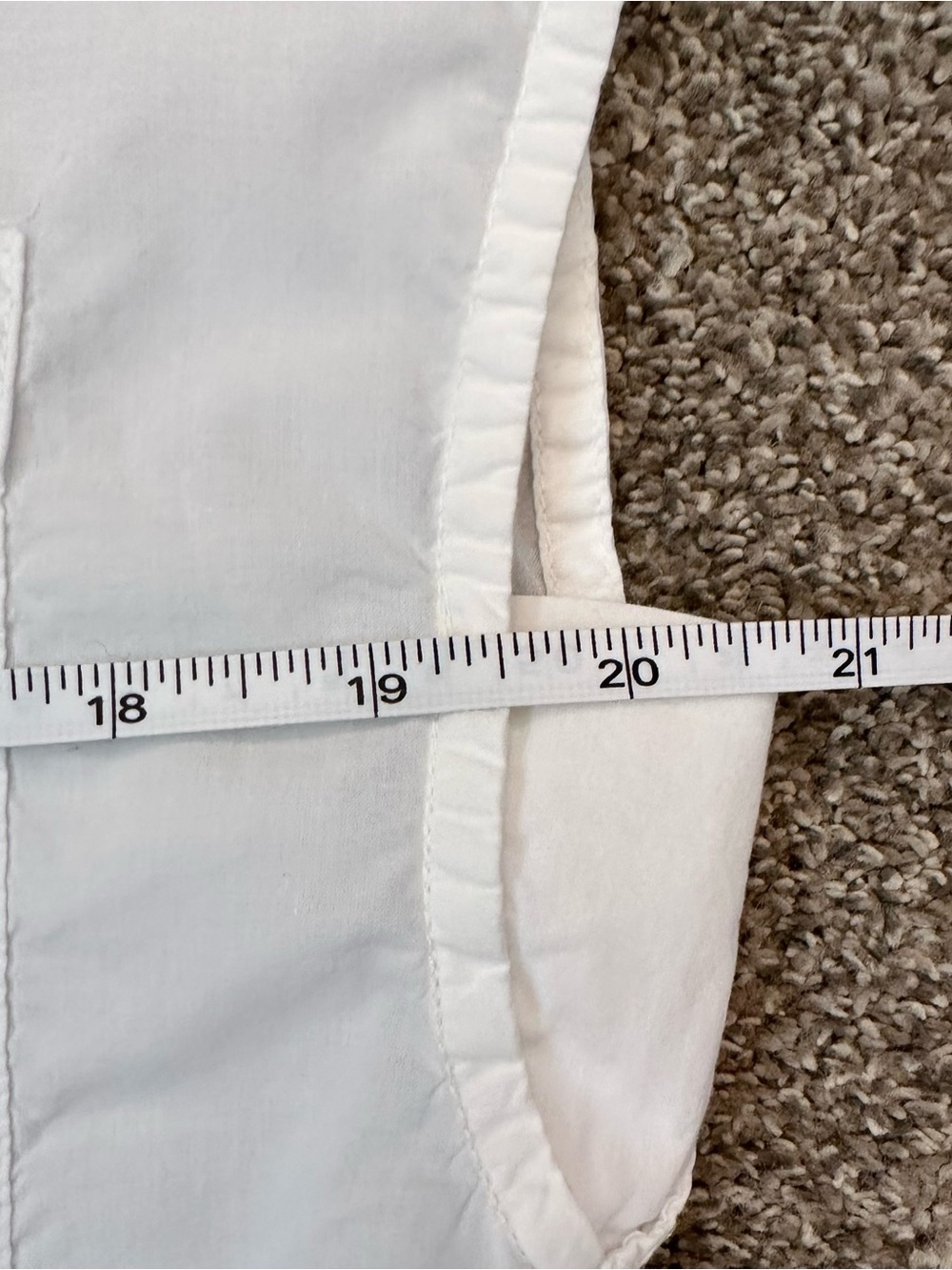 AMO Shirt Button Up Cap Sleeve White Cotton Top Women’s Small Minimalist Classic - Picture 9 of 11